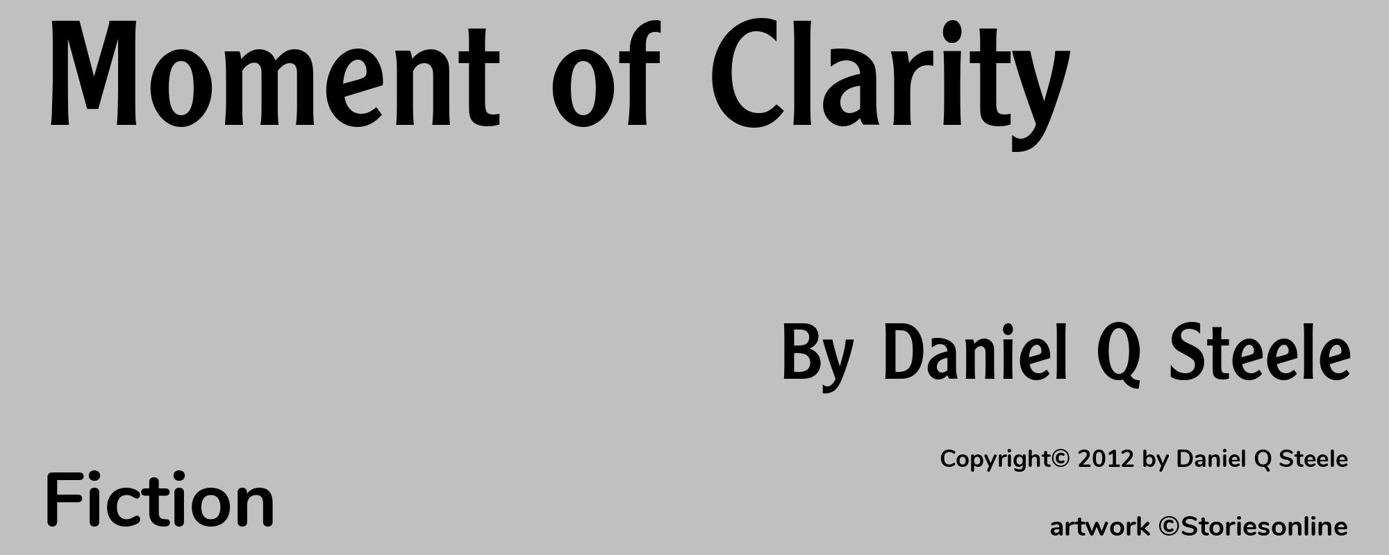 Moment of Clarity - Cover