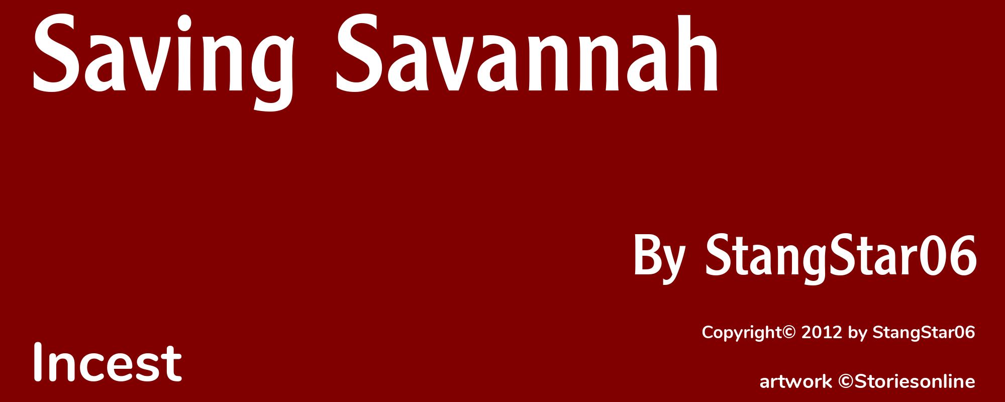 Saving Savannah - Cover