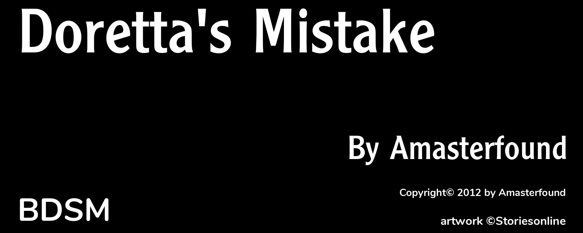Doretta's Mistake - Cover