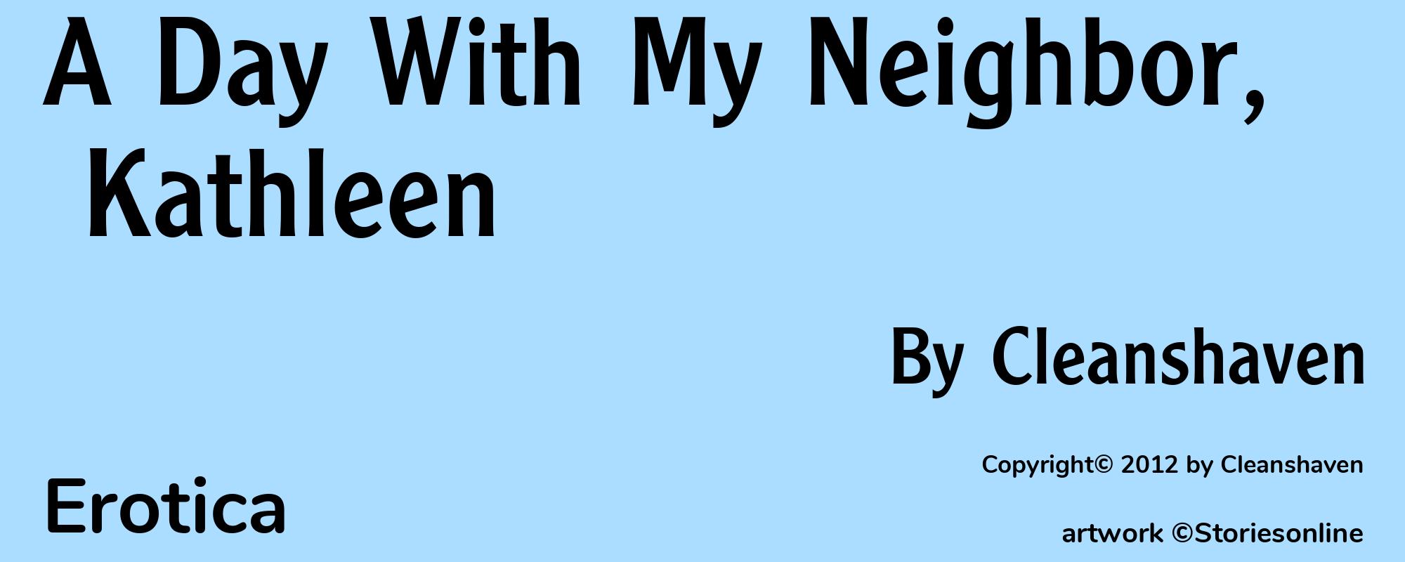 A Day With My Neighbor, Kathleen - Cover