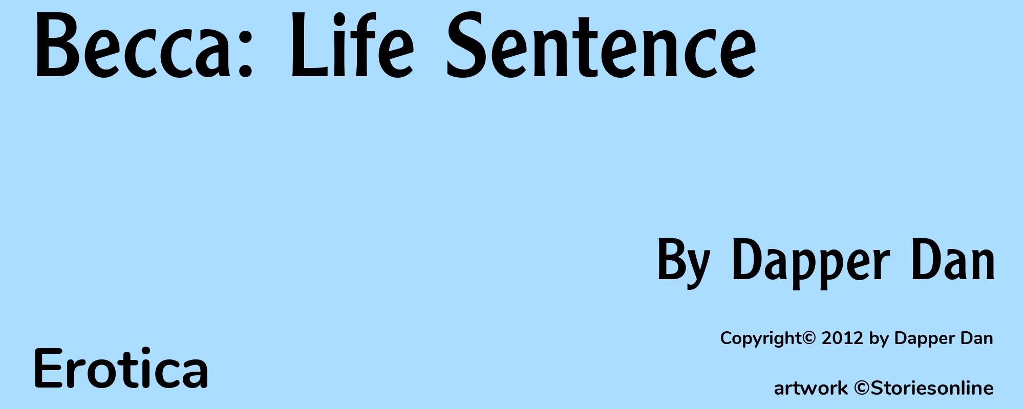 Becca: Life Sentence - Cover
