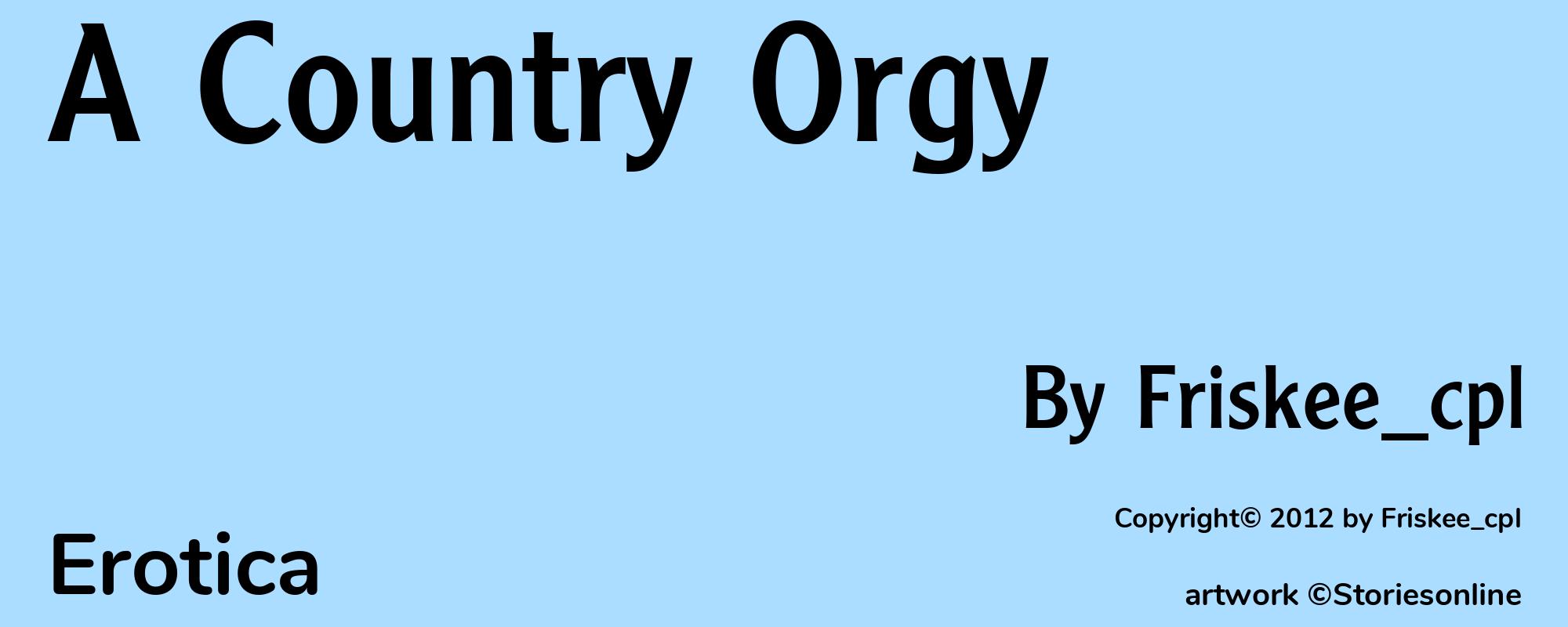 A Country Orgy - Cover