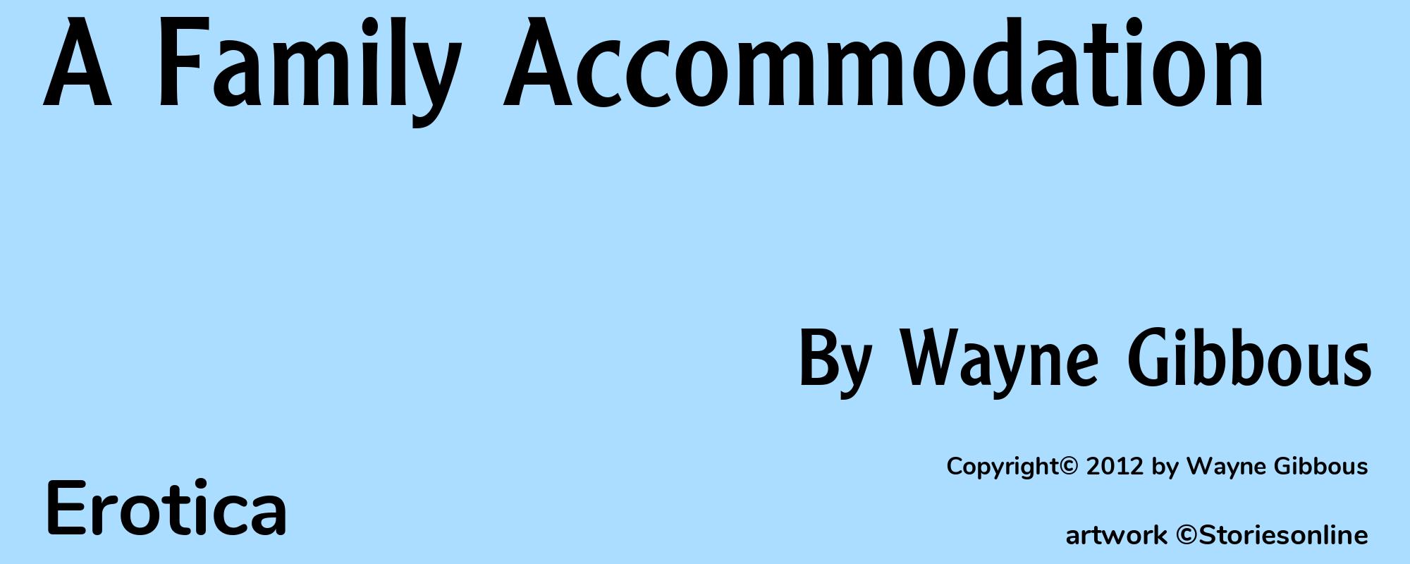 A Family Accommodation - Cover
