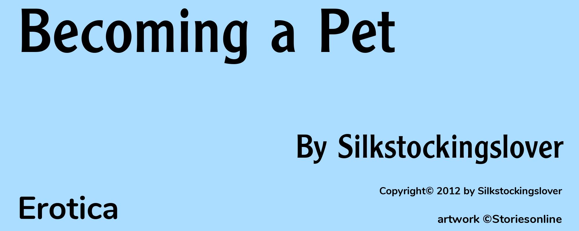 Becoming a Pet - Cover