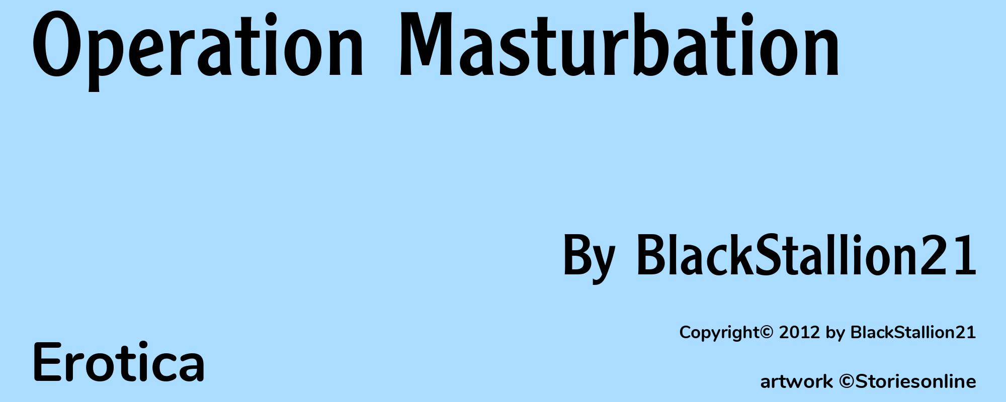Operation Masturbation - Cover