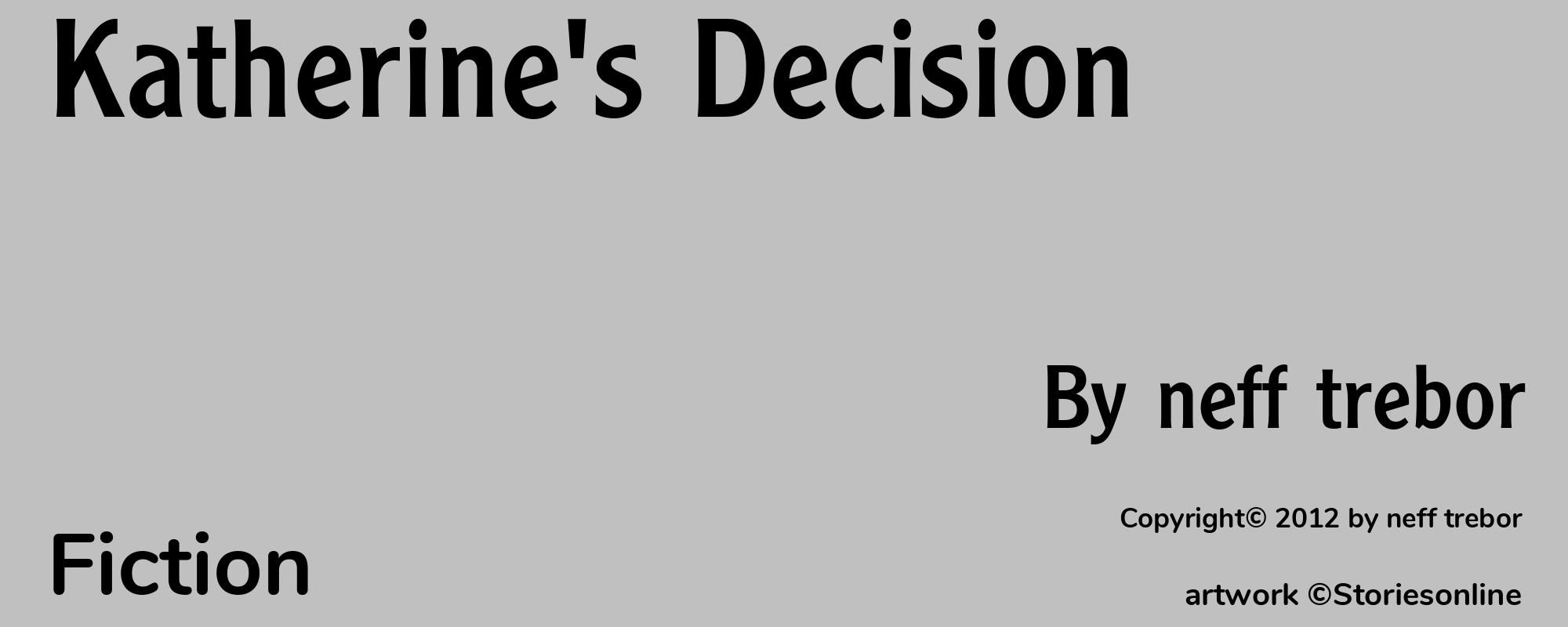 Katherine's Decision - Cover