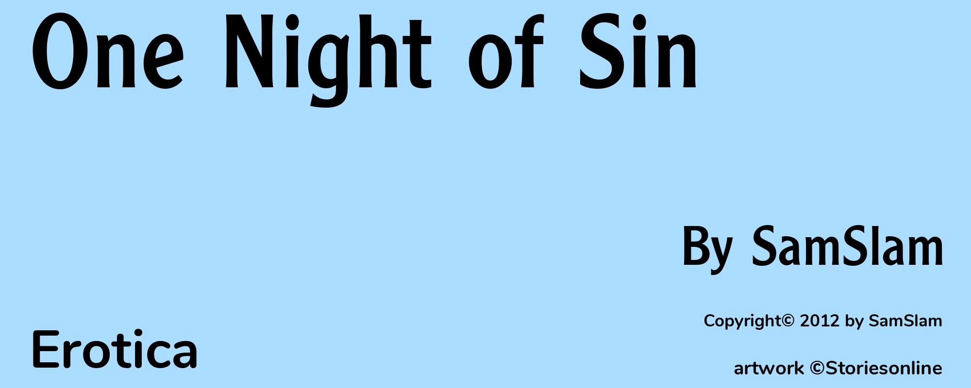 One Night of Sin - Cover
