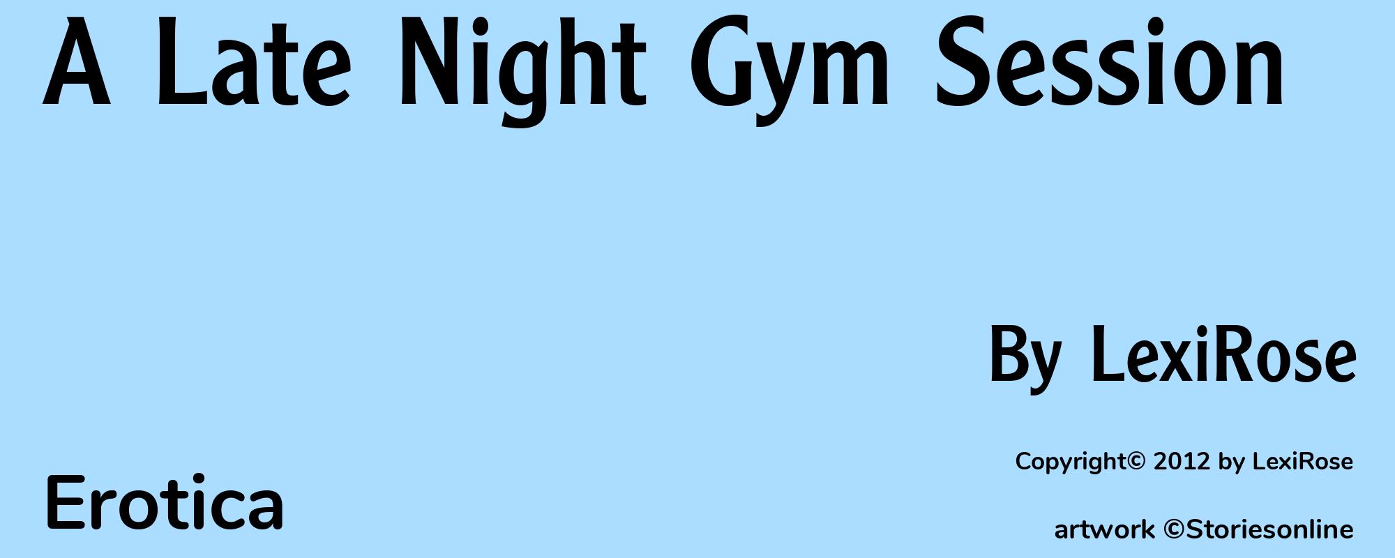 A Late Night Gym Session - Cover