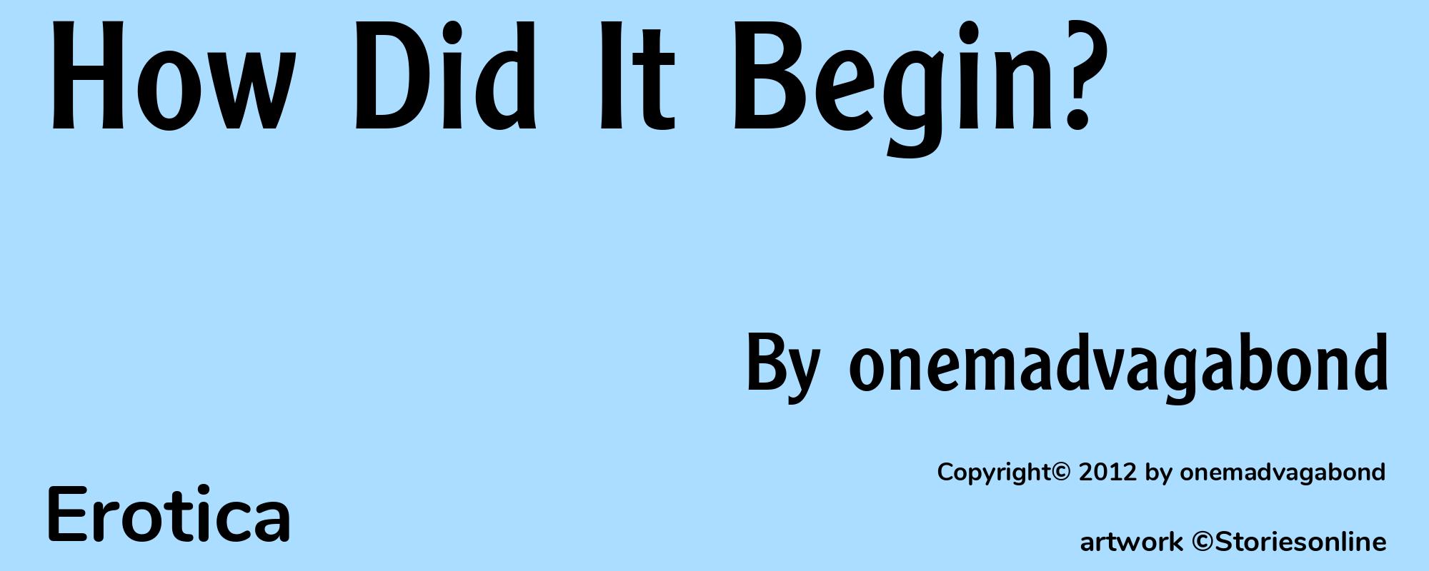 How Did It Begin? - Cover