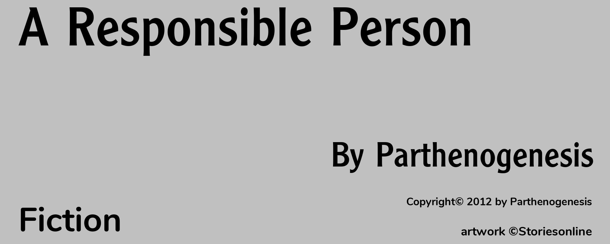 A Responsible Person - Cover