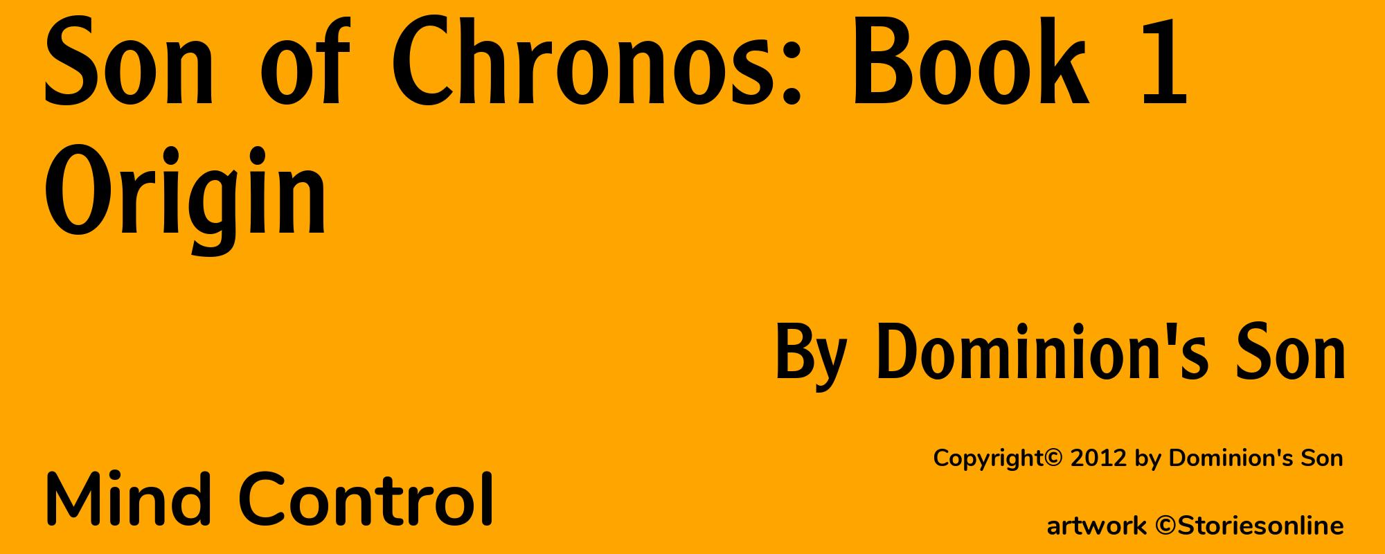 Son of Chronos: Book 1 Origin - Cover
