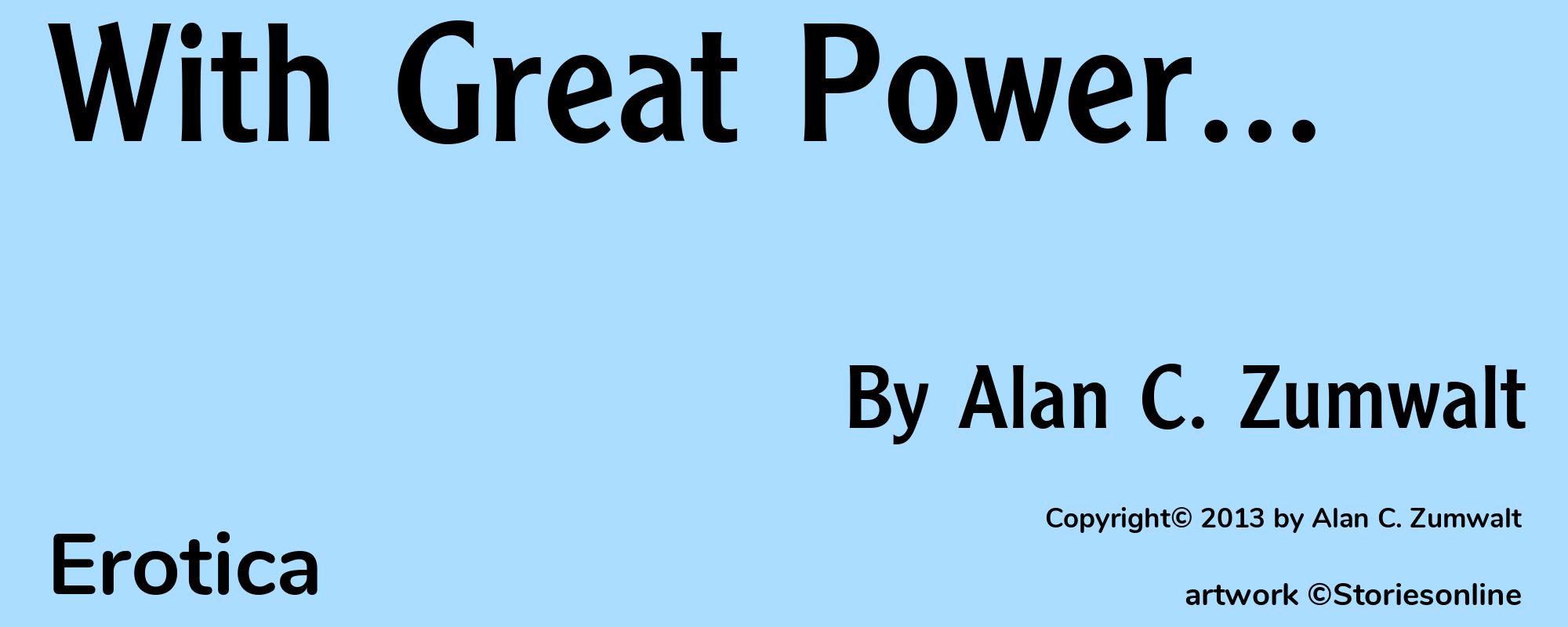 With Great Power... - Cover