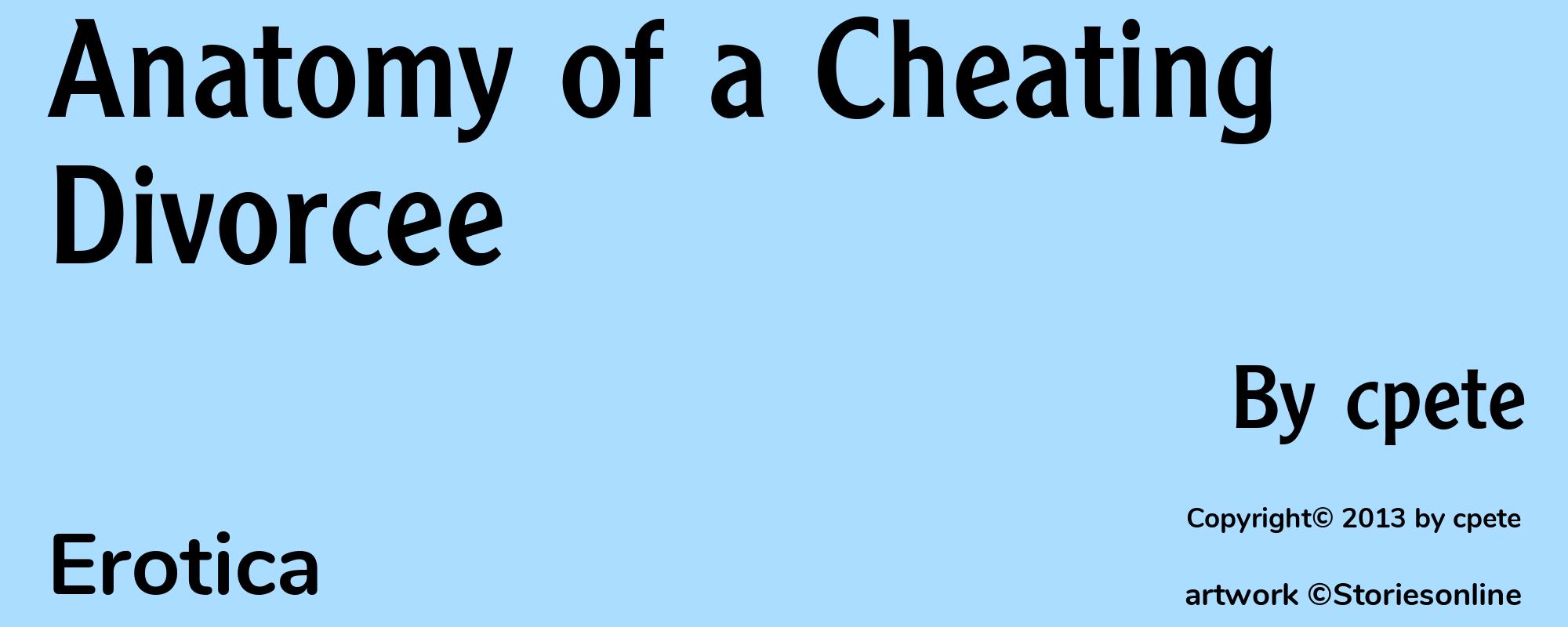 Anatomy of a Cheating Divorcee - Cover