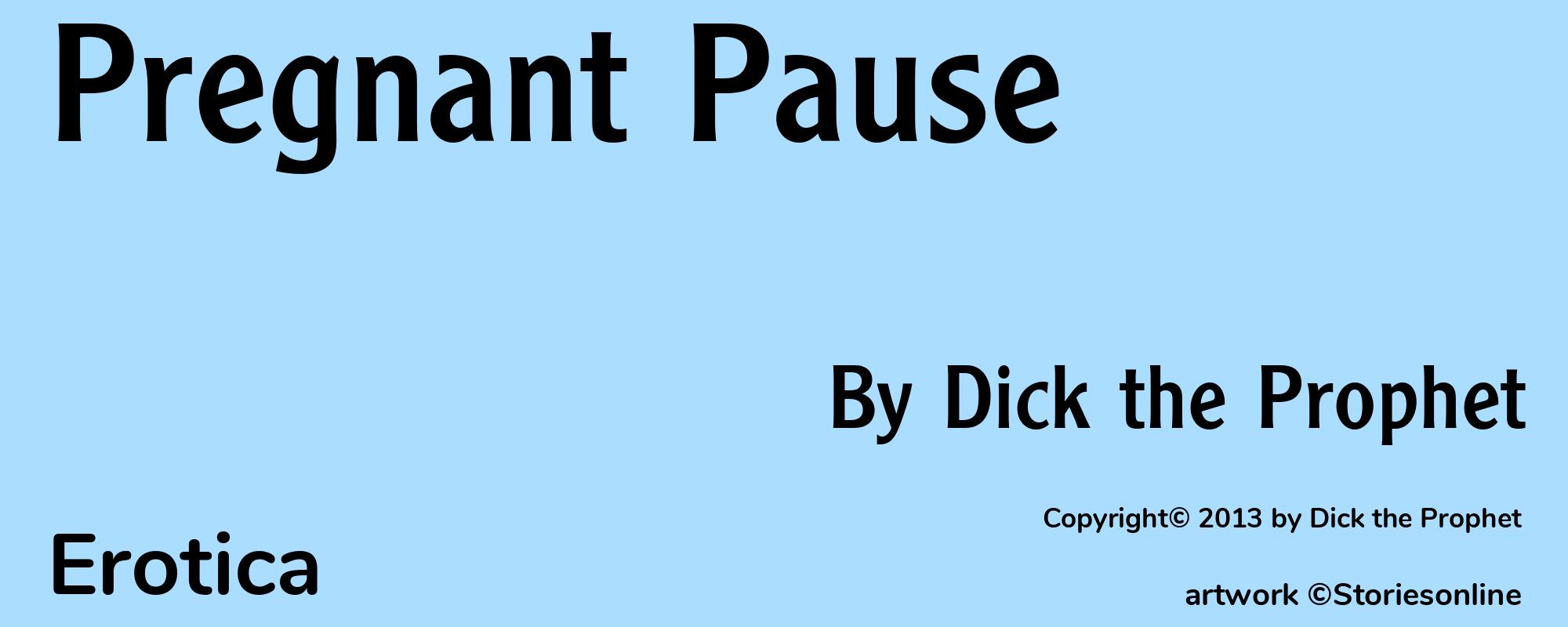 Pregnant Pause - Cover