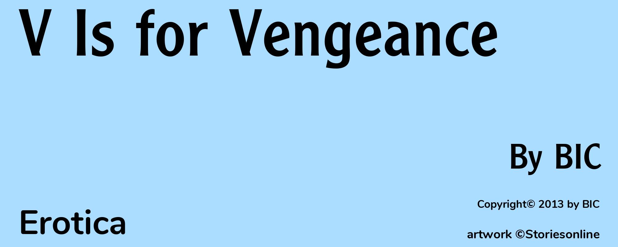 V Is for Vengeance - Cover