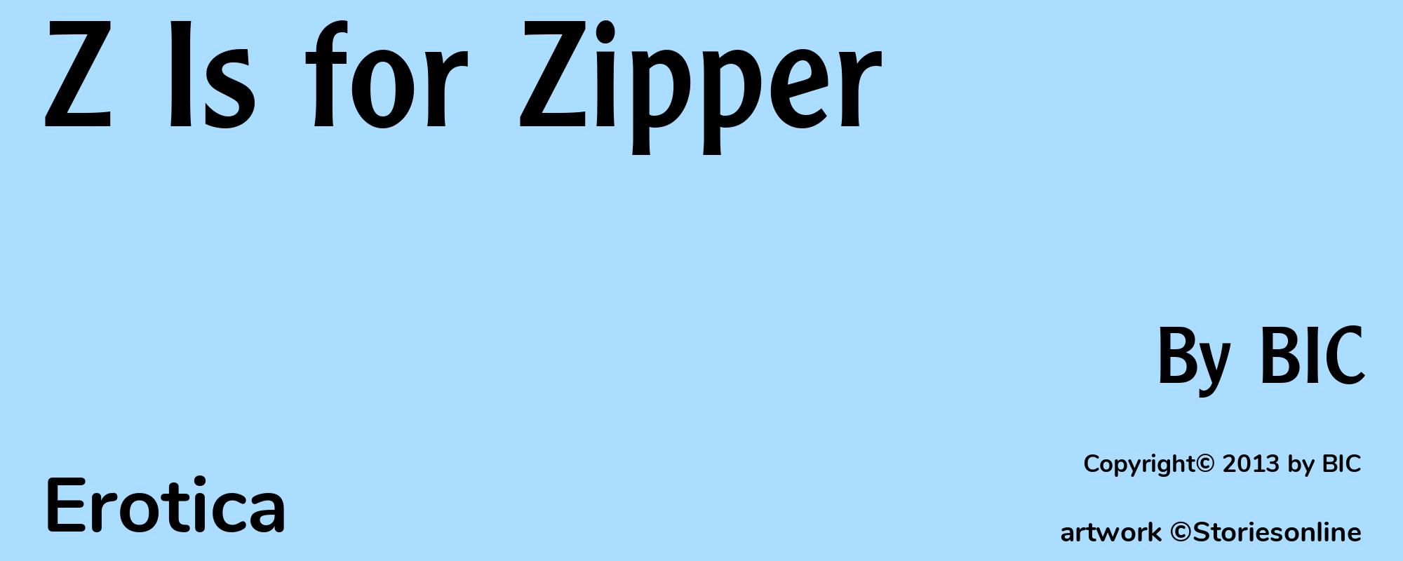 Z Is for Zipper - Cover