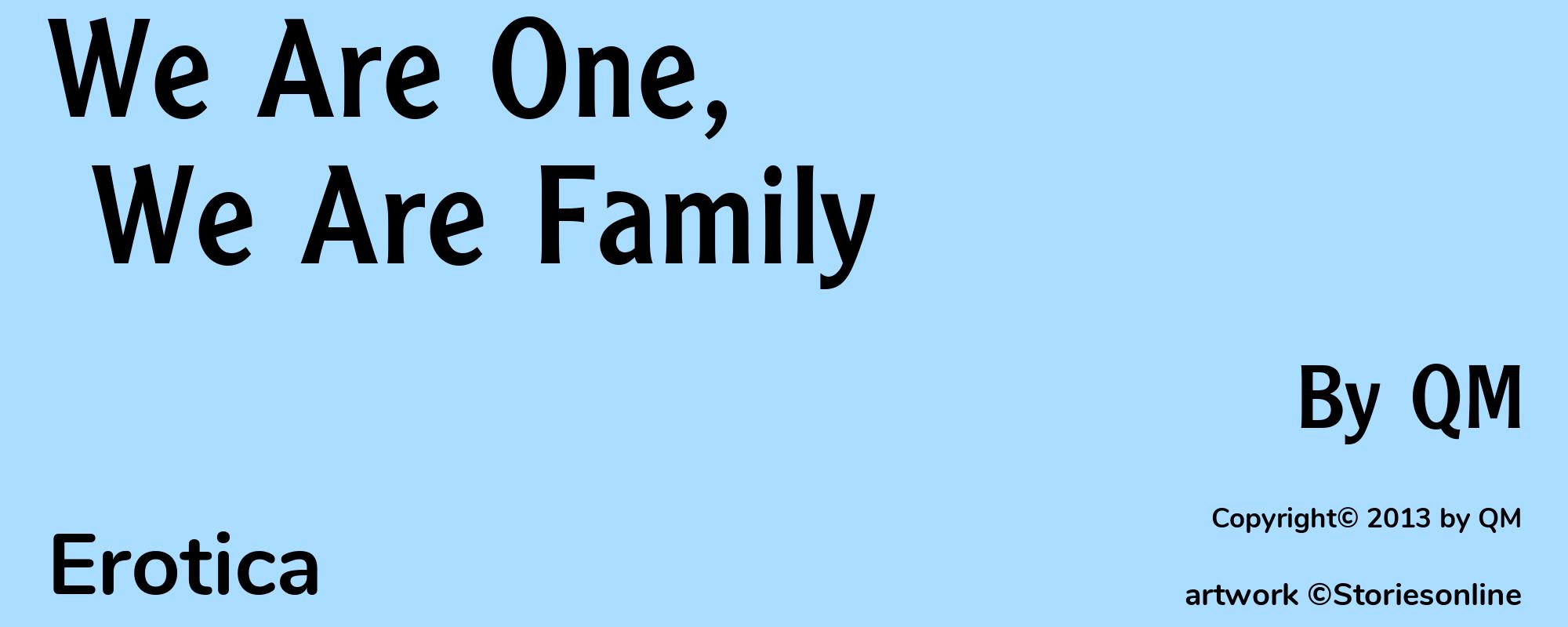 We Are One, We Are Family - Cover