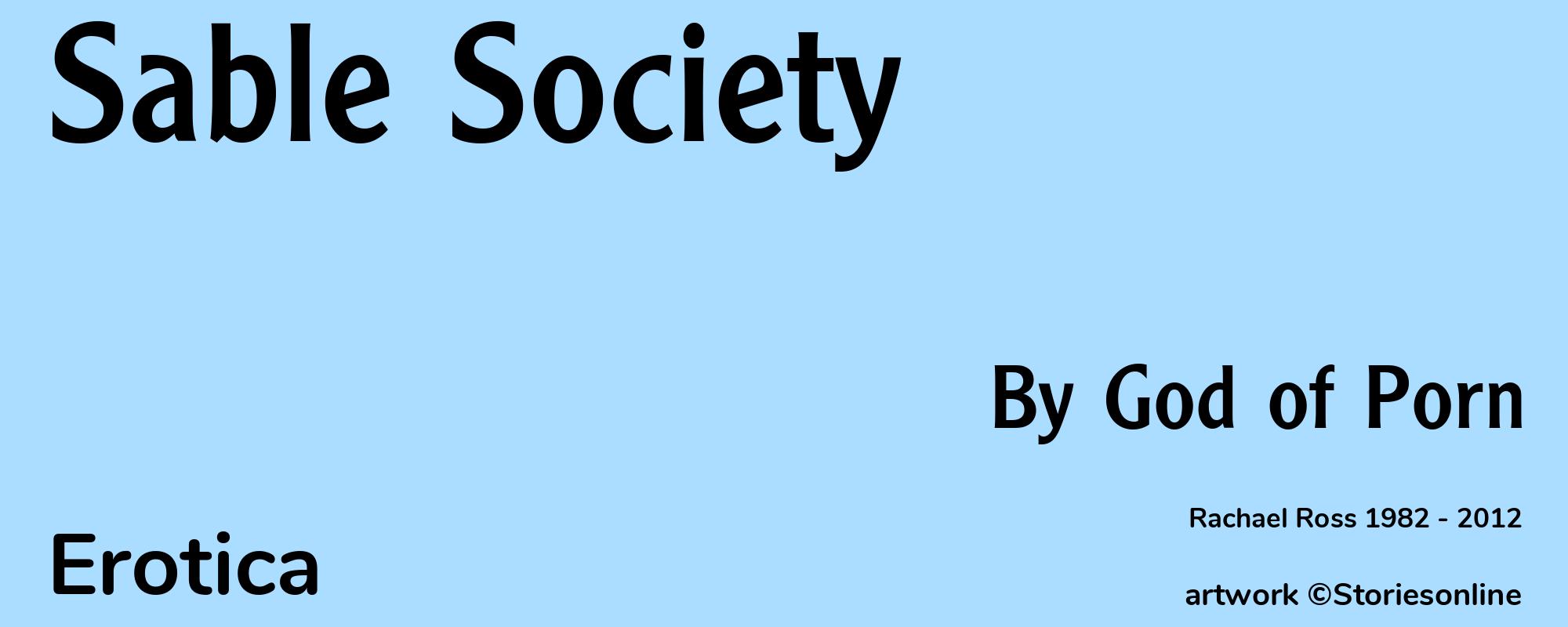Sable Society - Cover