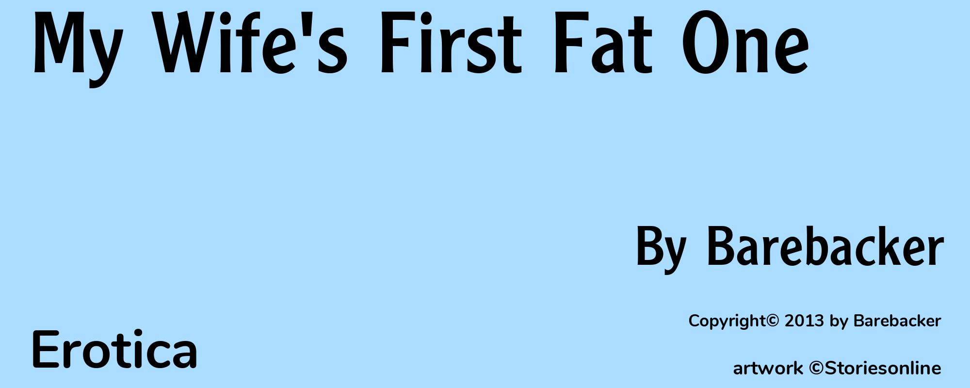 My Wife's First Fat One - Cover