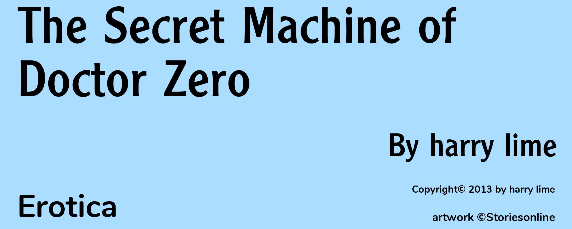 The Secret Machine of Doctor Zero - Cover