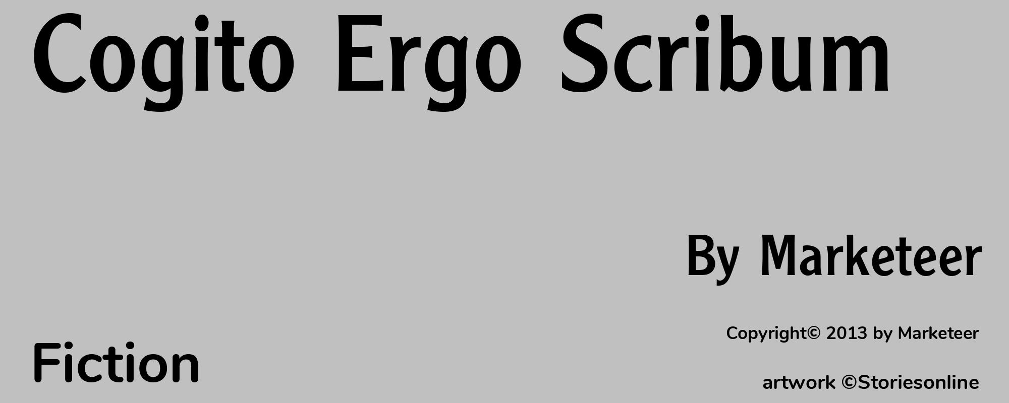 Cogito Ergo Scribum - Cover