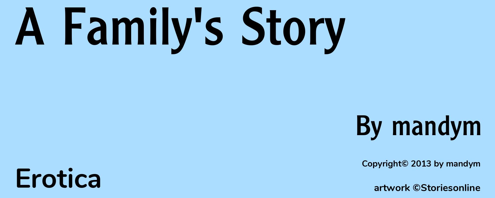 A Family's Story - Cover