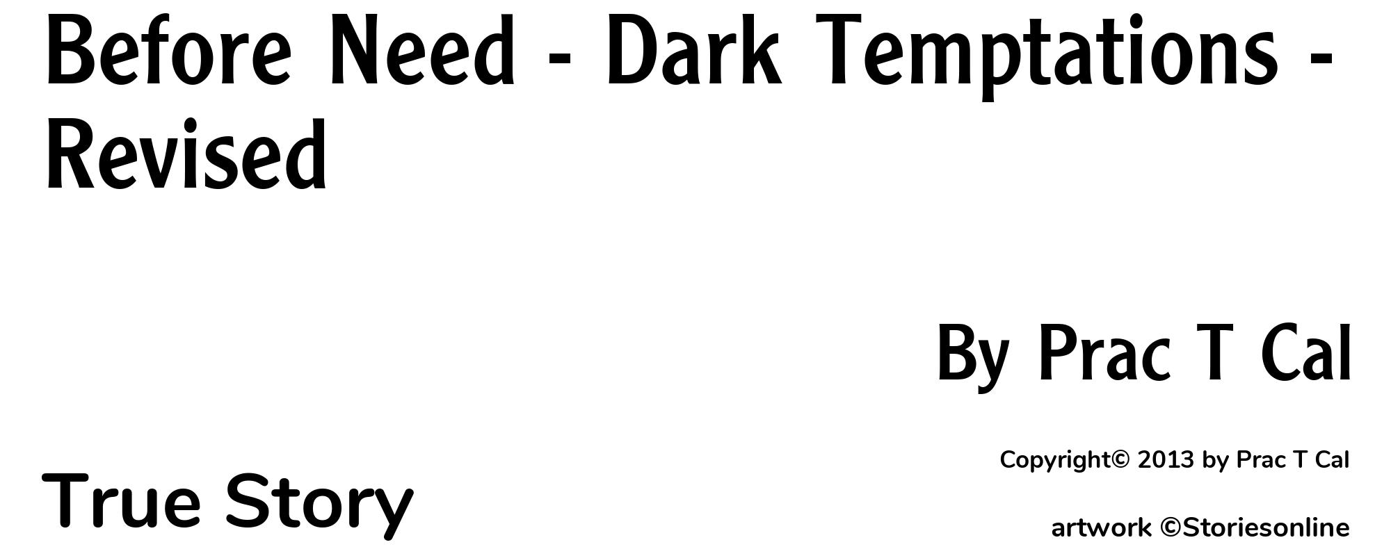 Before Need - Dark Temptations - Revised - Cover