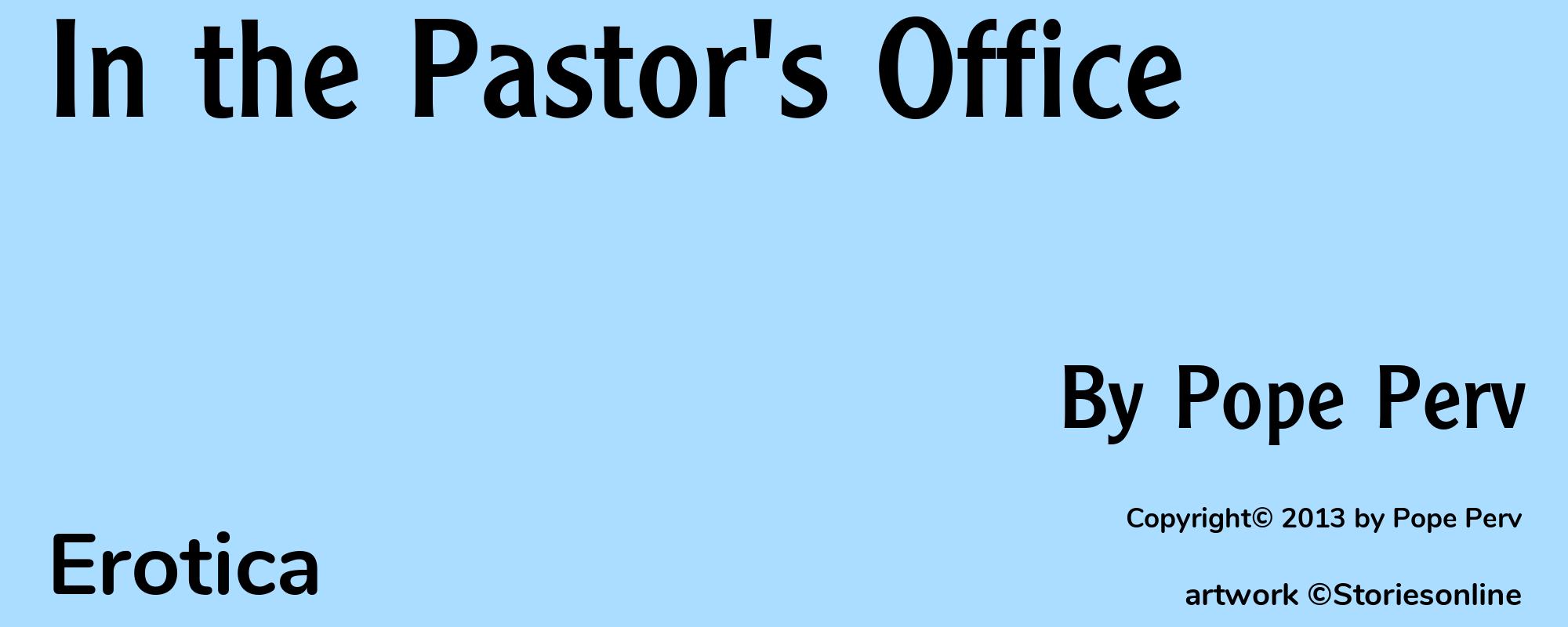 In the Pastor's Office - Cover