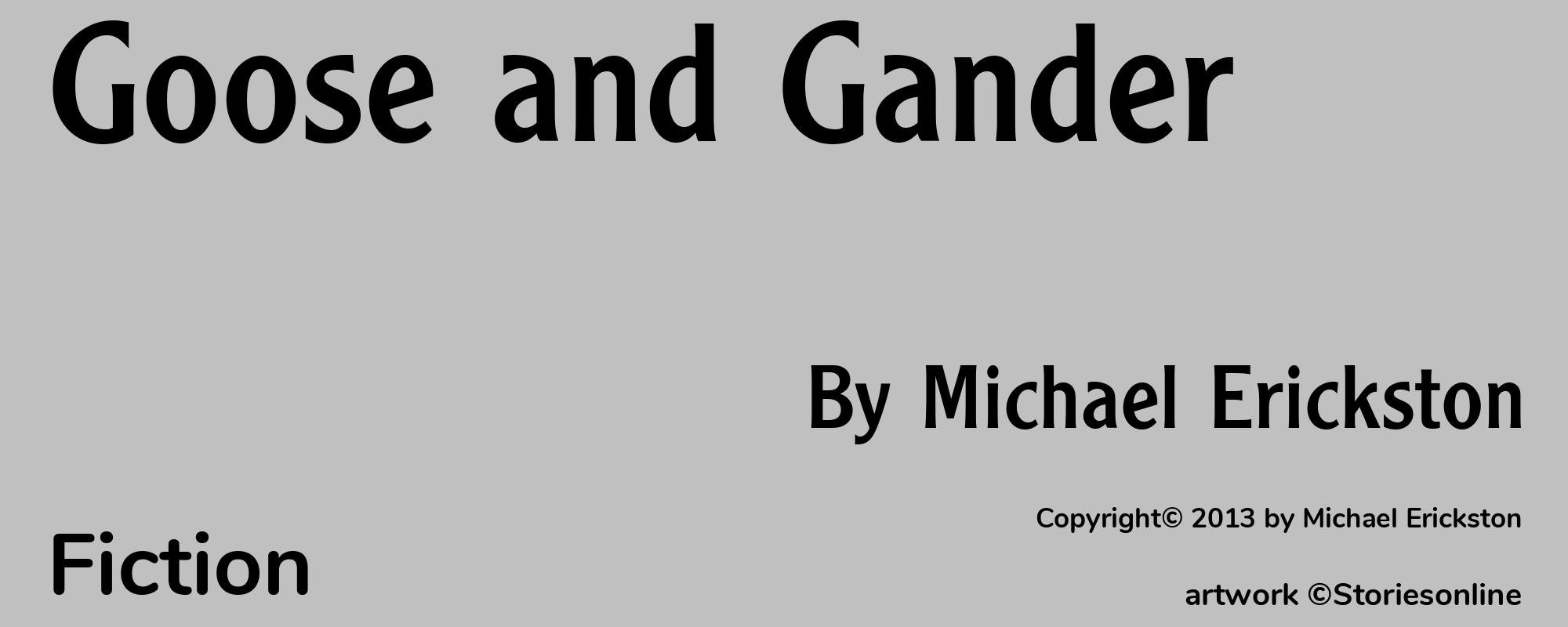 Goose and Gander - Cover