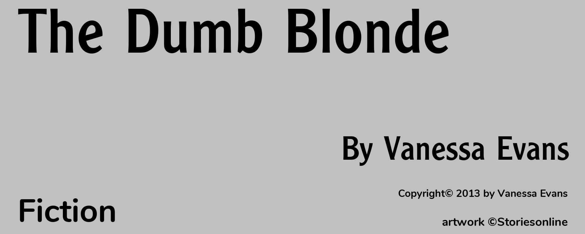The Dumb Blonde - Cover