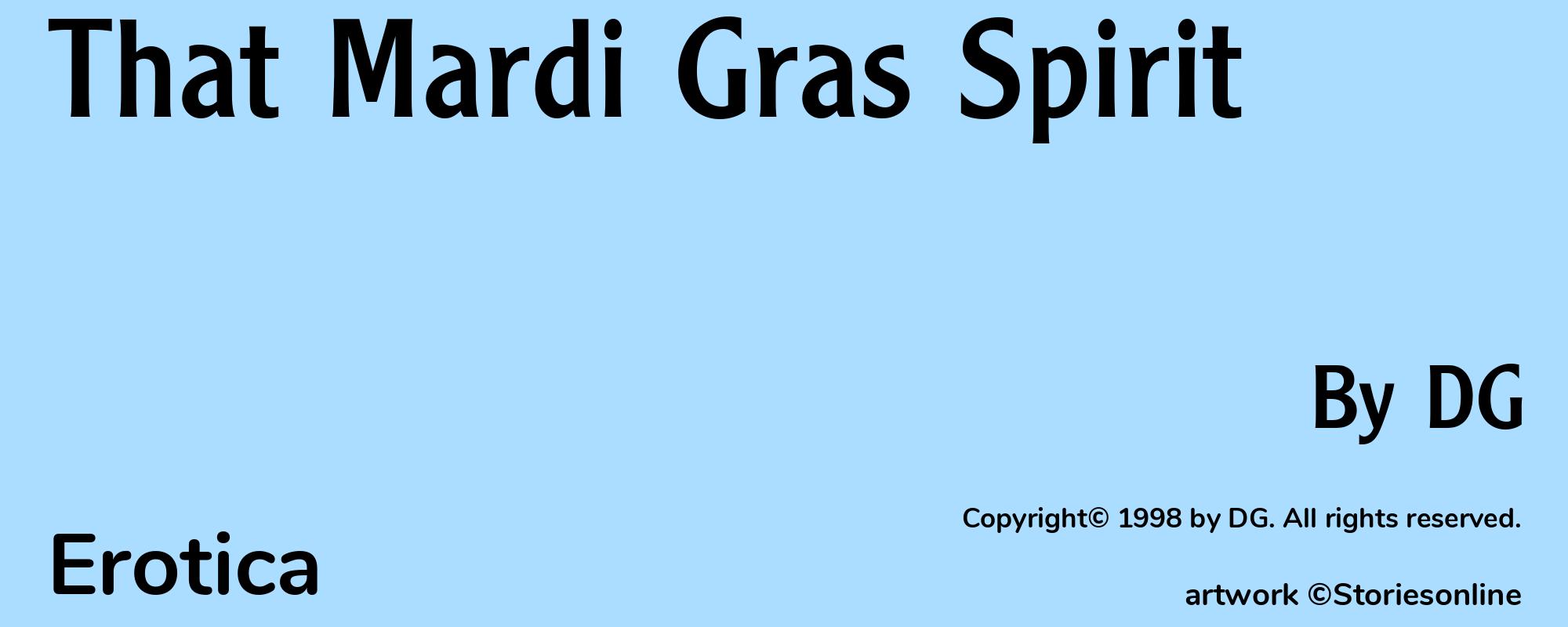 That Mardi Gras Spirit - Cover