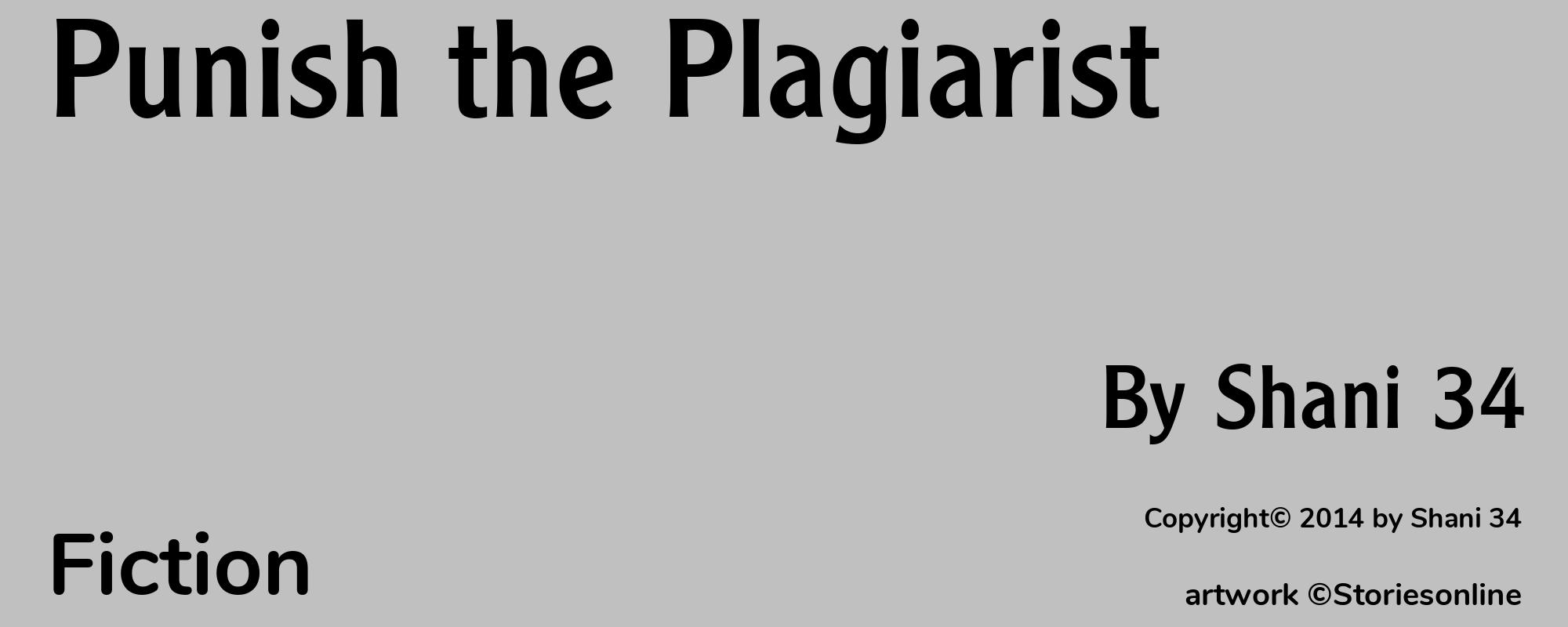 Punish the Plagiarist - Cover