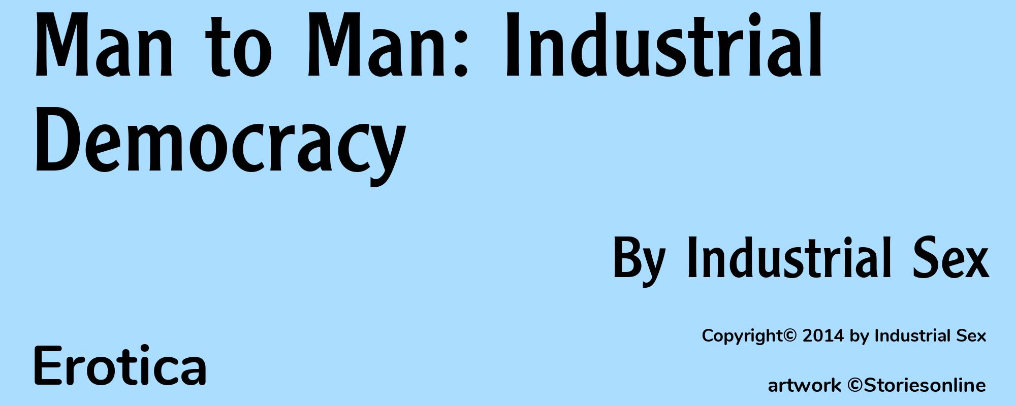 Man to Man: Industrial Democracy - Cover