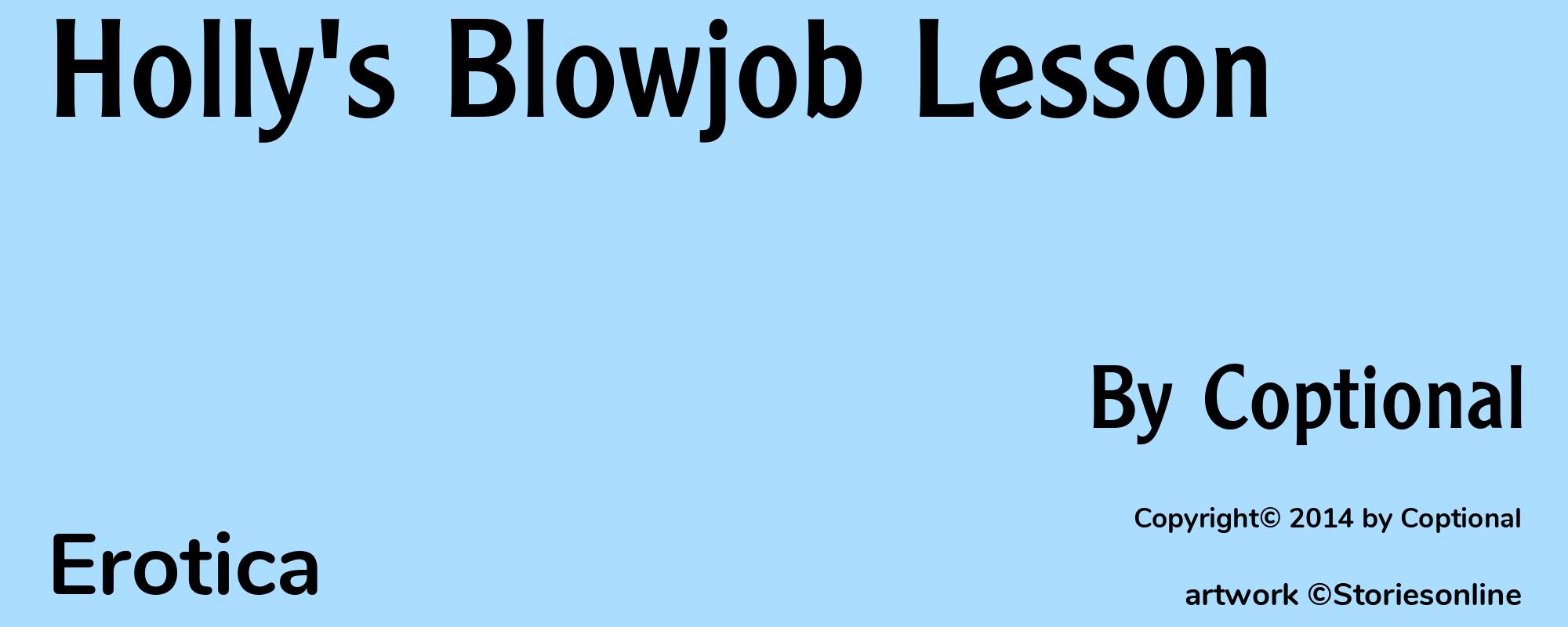 Holly's Blowjob Lesson - Cover