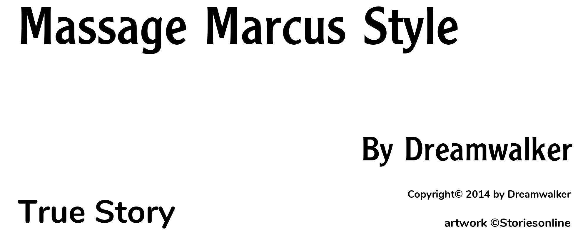 Massage Marcus Style  - Cover