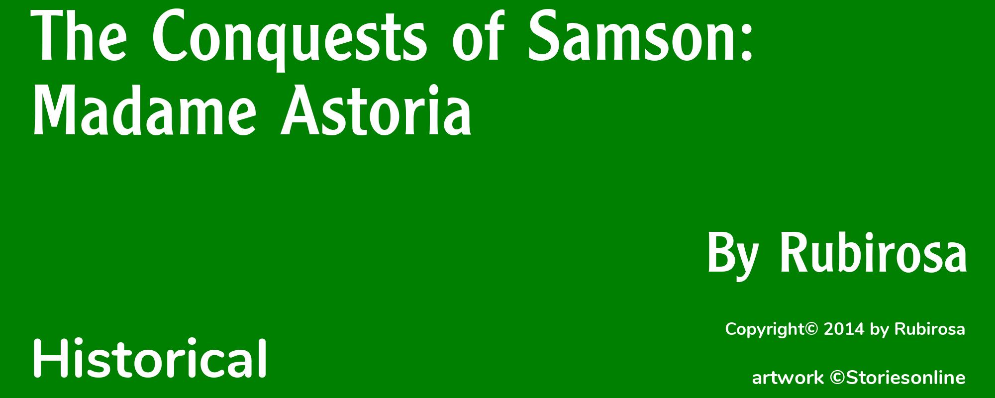 The Conquests of Samson: Madame Astoria - Cover