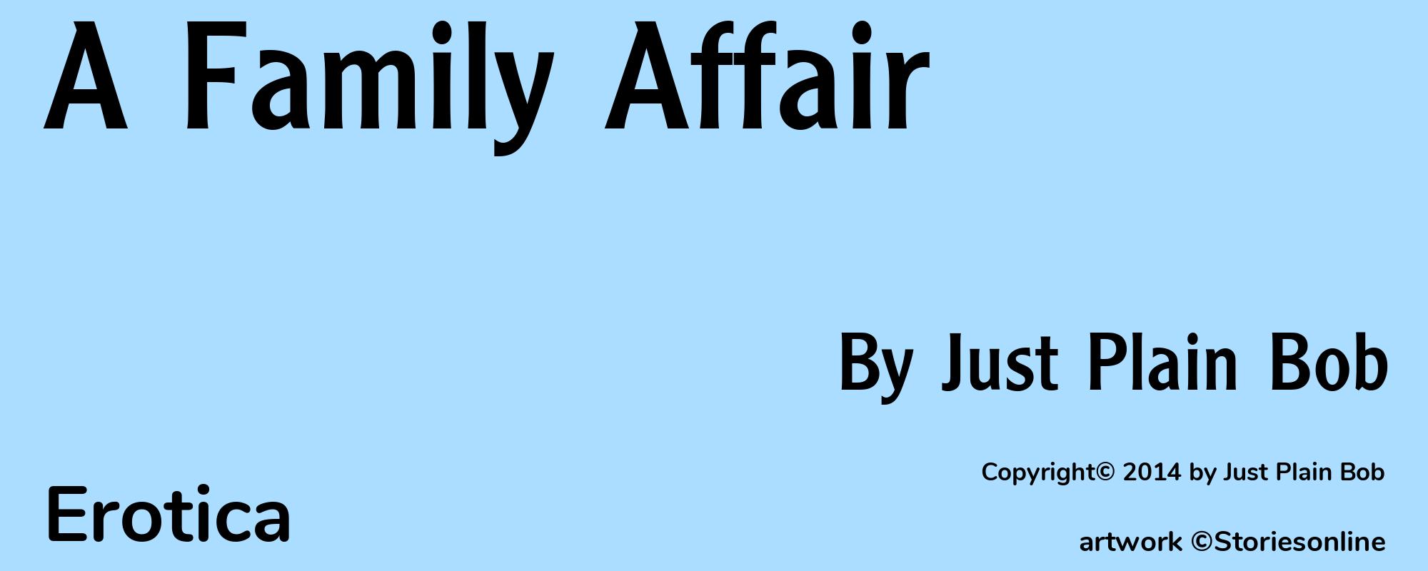 A Family Affair - Cover