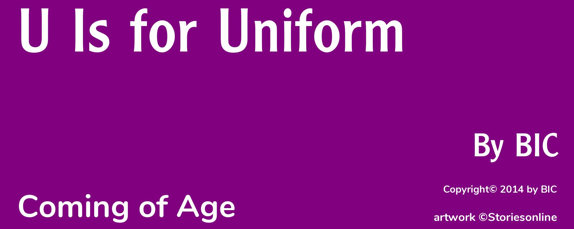 U Is for Uniform - Cover