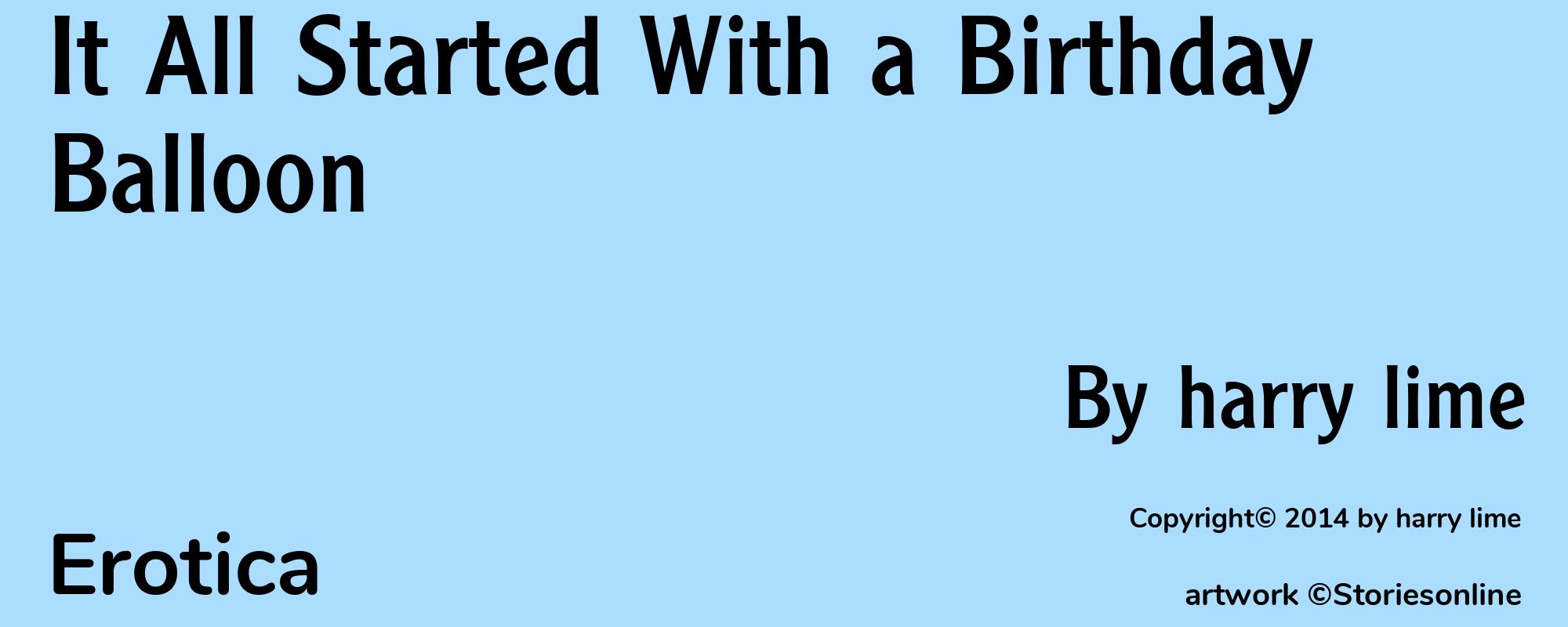 It All Started With a Birthday Balloon - Cover