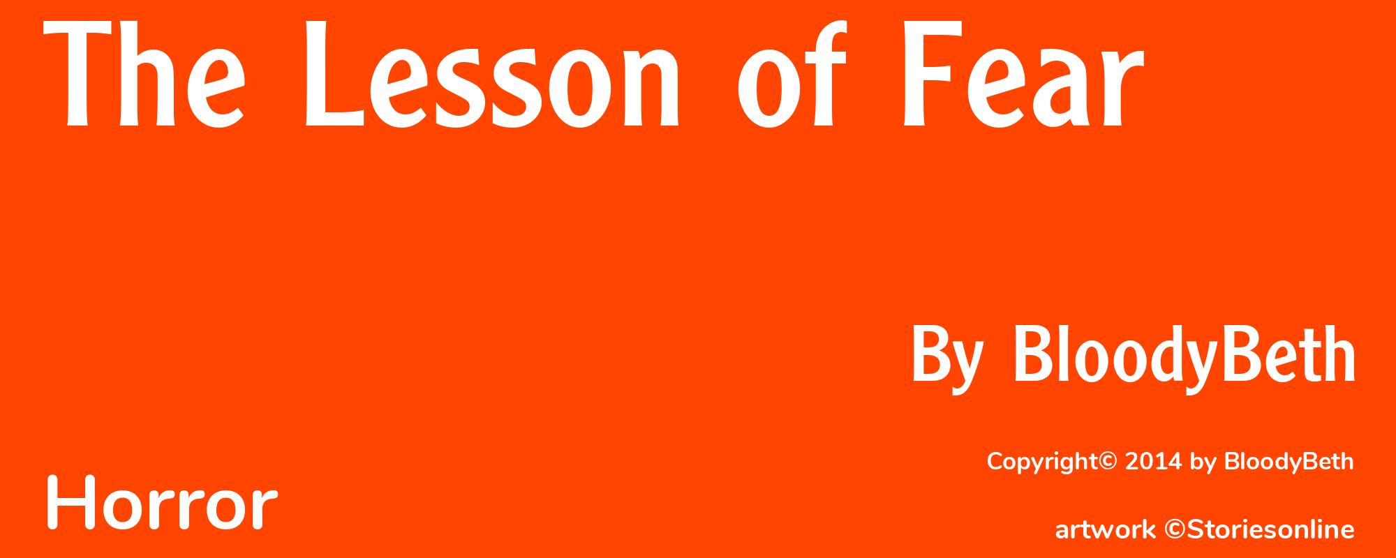 The Lesson of Fear - Cover