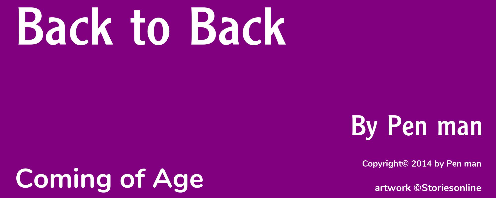 Back to Back - Cover