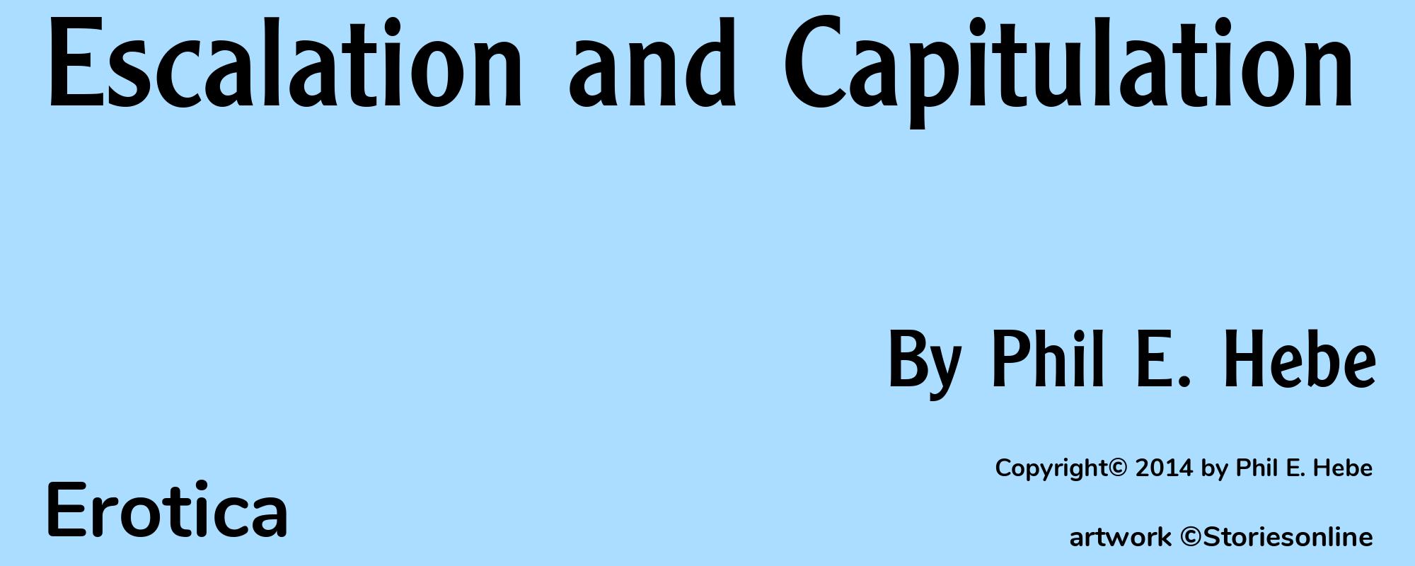 Escalation and Capitulation - Cover