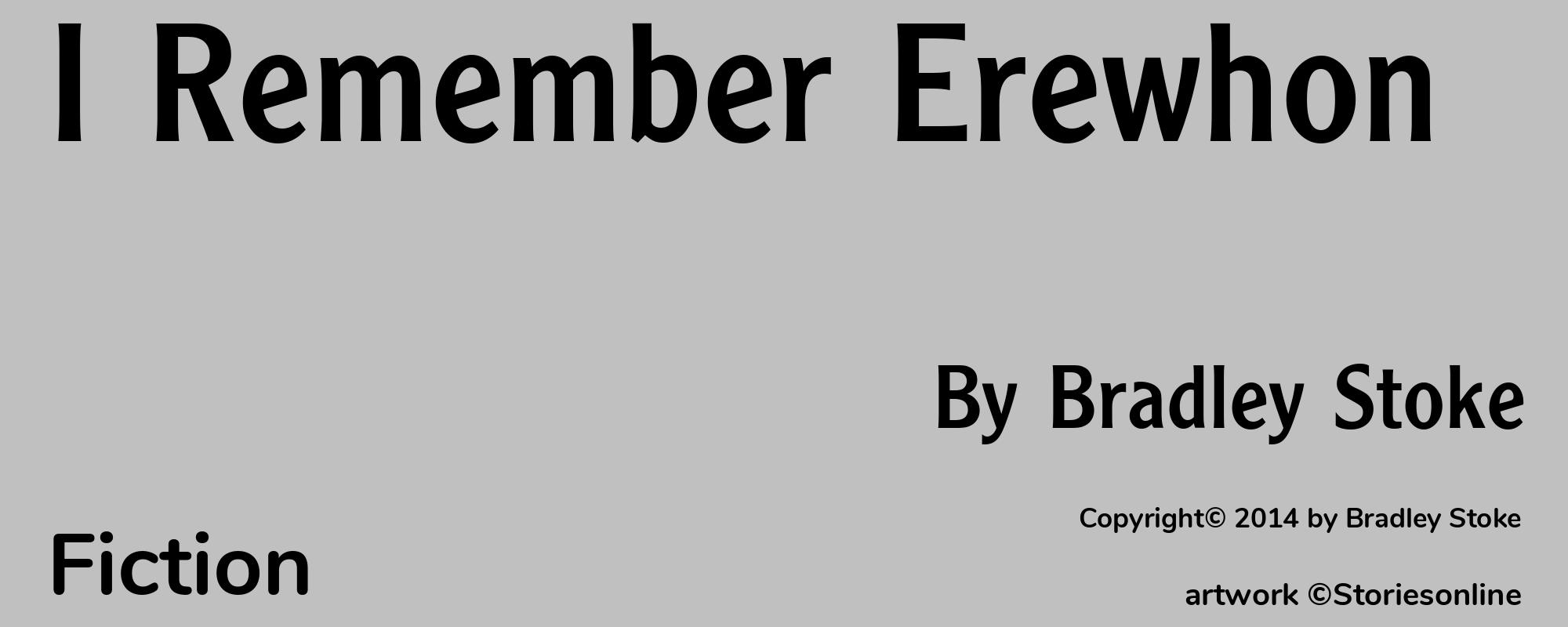 I Remember Erewhon - Cover