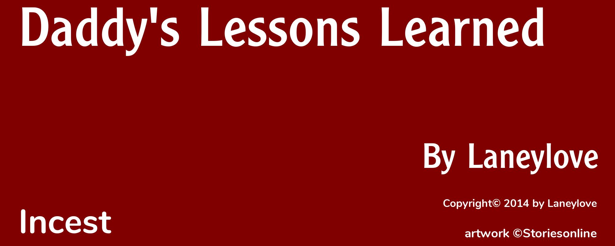 Daddy's Lessons Learned - Cover
