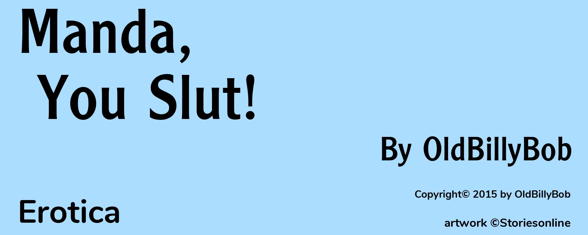 Manda, You Slut! - Cover
