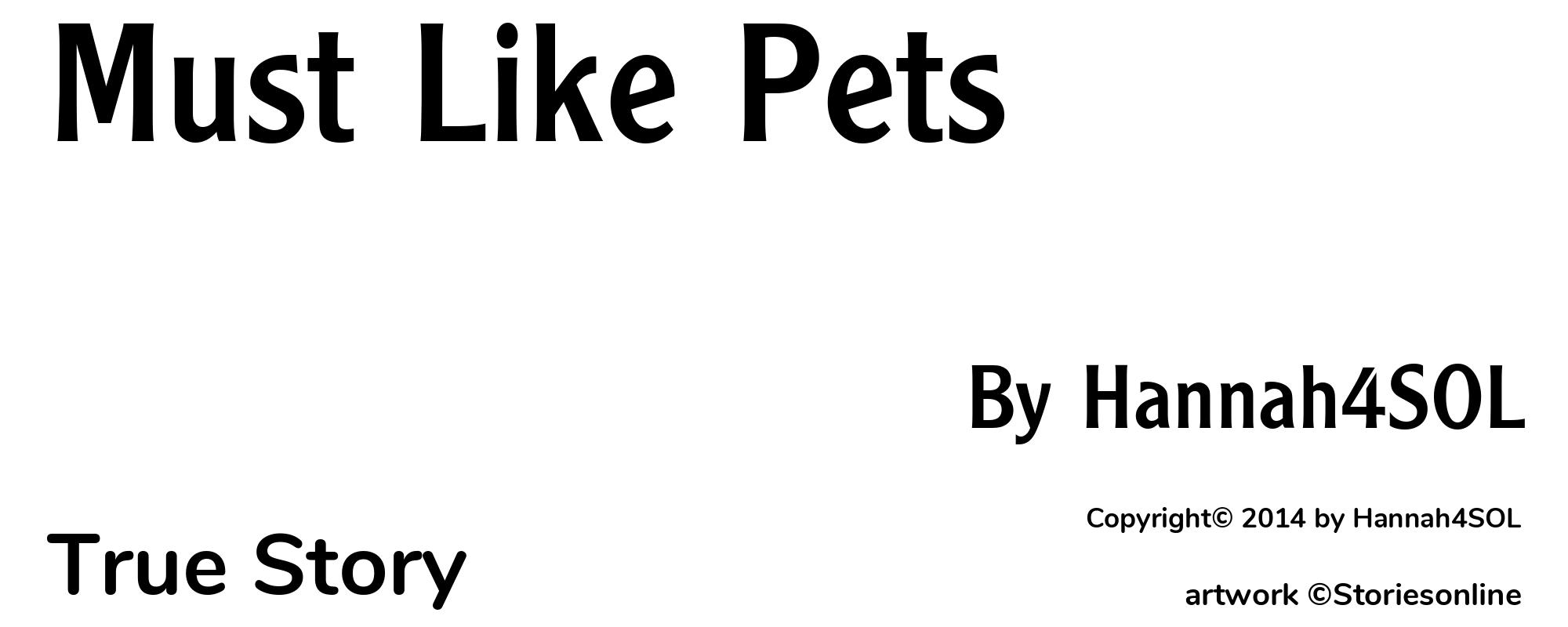 Must Like Pets - Cover