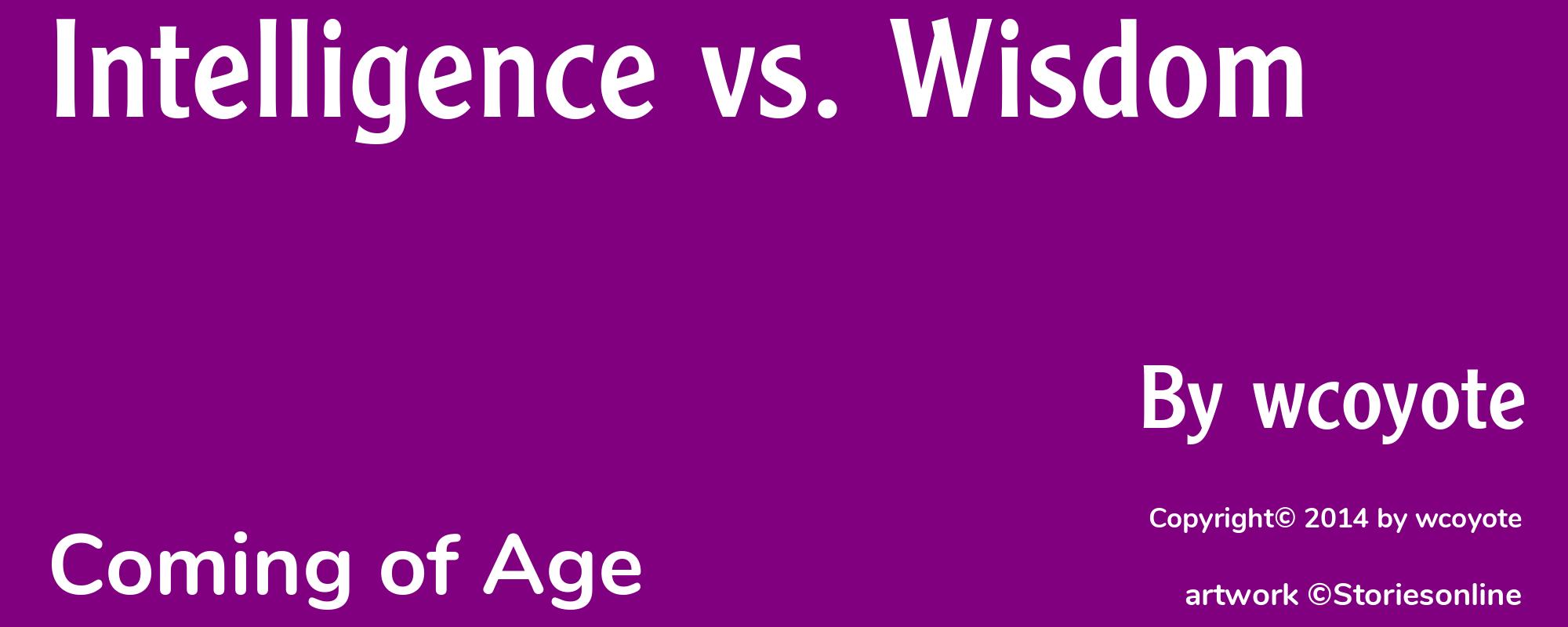 Intelligence vs. Wisdom - Cover