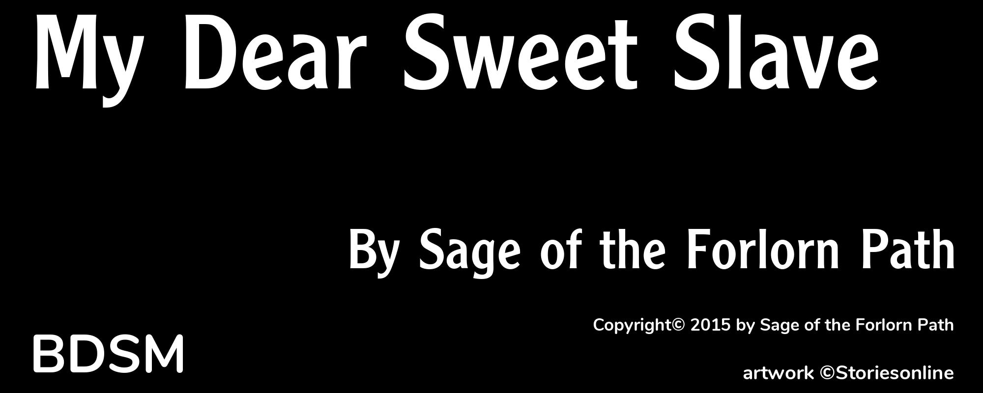 My Dear Sweet Slave - Cover