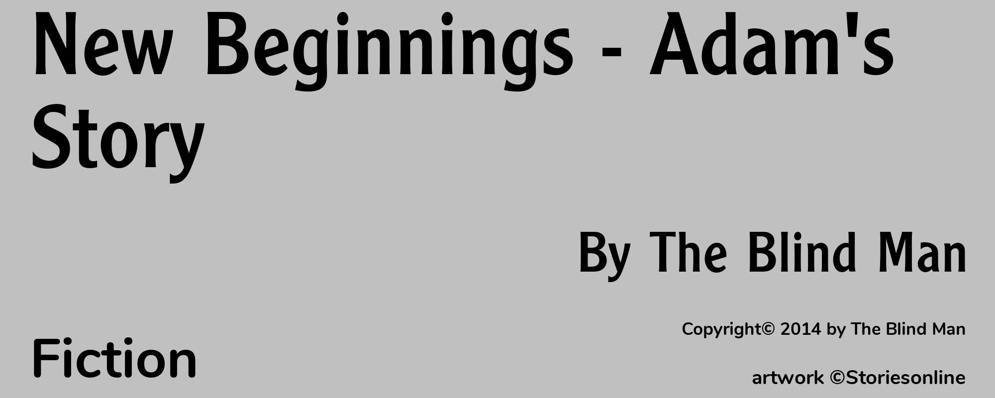 New Beginnings - Adam's Story - Cover