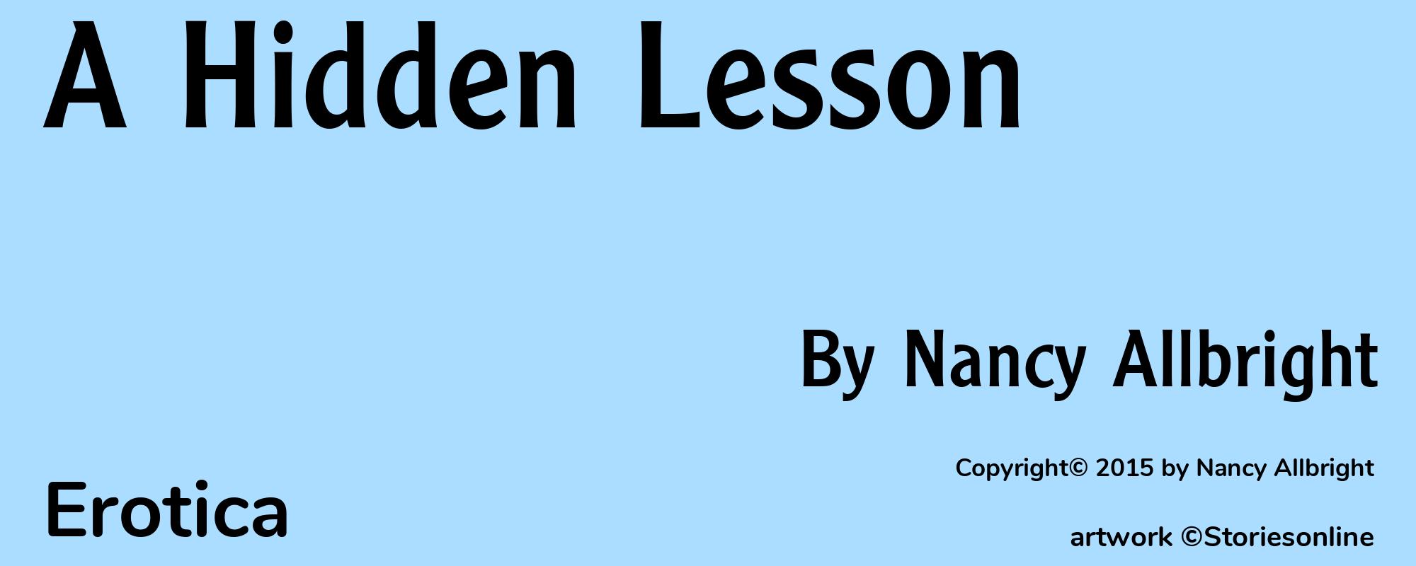 A Hidden Lesson - Cover